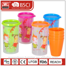 Set de taza 0.4L PC w/4 tazas